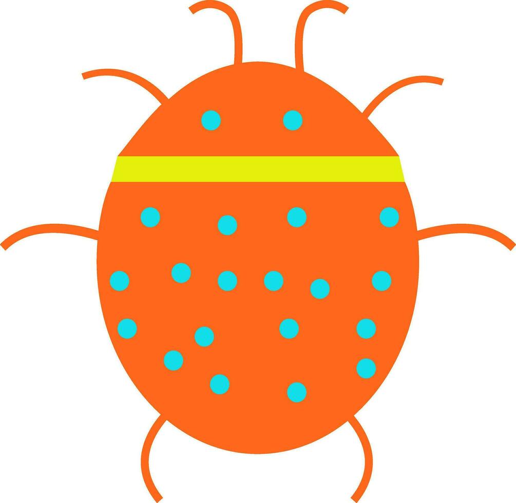 Illustration of a ladybug in flat style. vector