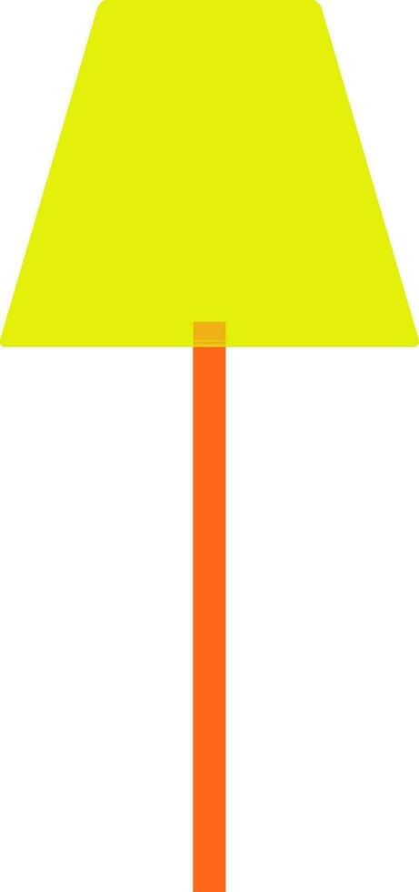 Yellow and orange stand lamp. vector