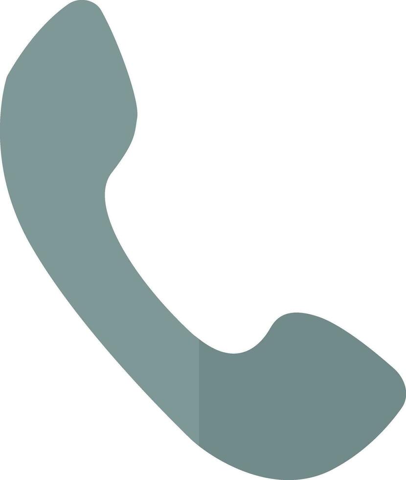Telephone receiver icon in flat style. vector