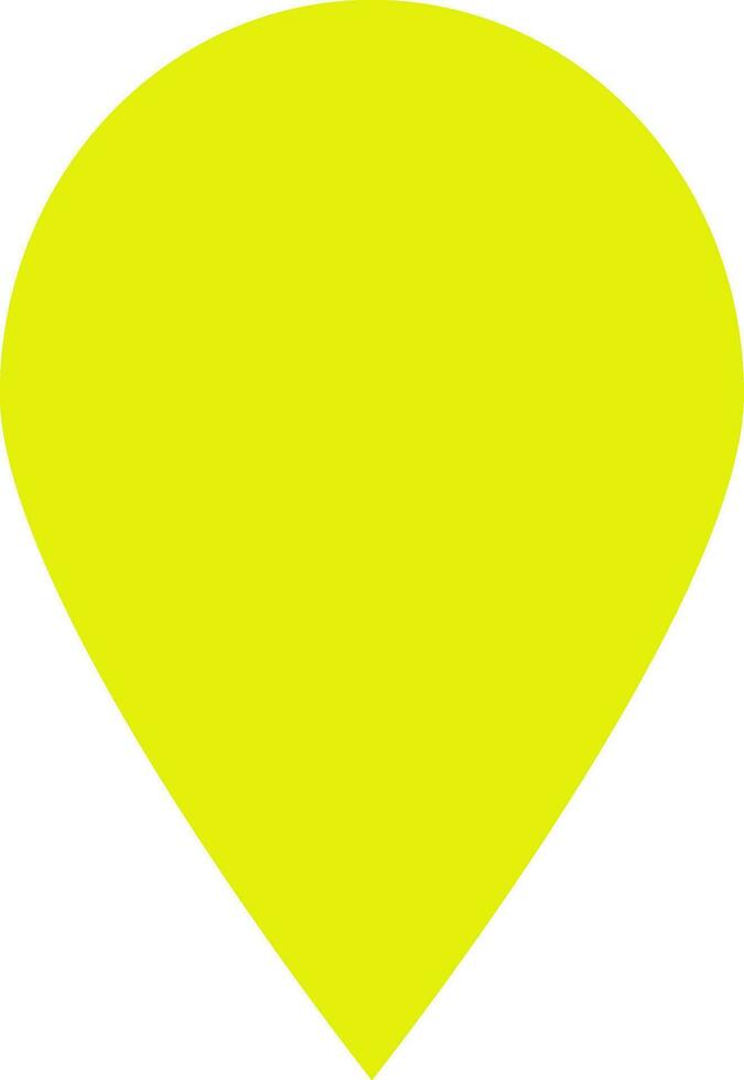 Illustration of a drop made by yellow color. vector