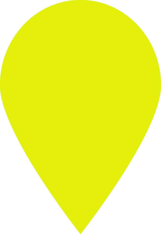 Illustration of a drop made by yellow color. vector