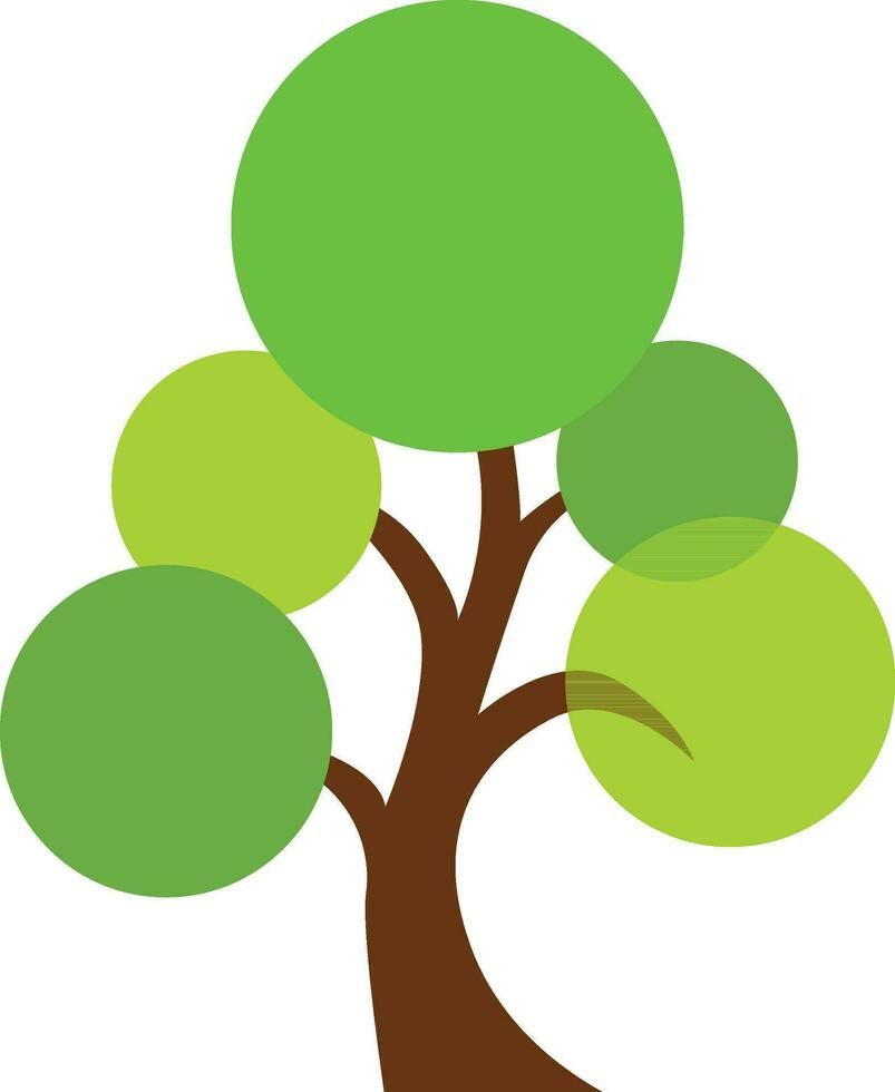 Illustration of a green tree. vector