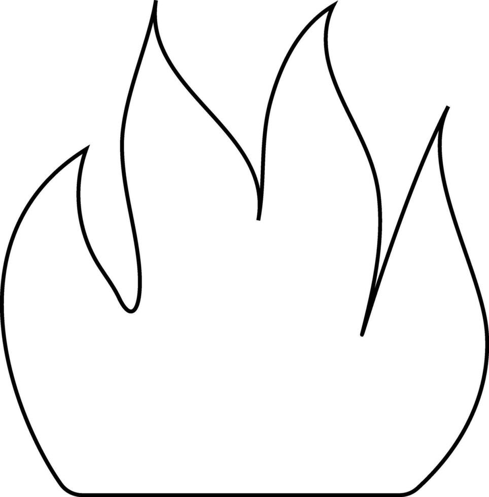 plano estilo fuego icono. vector