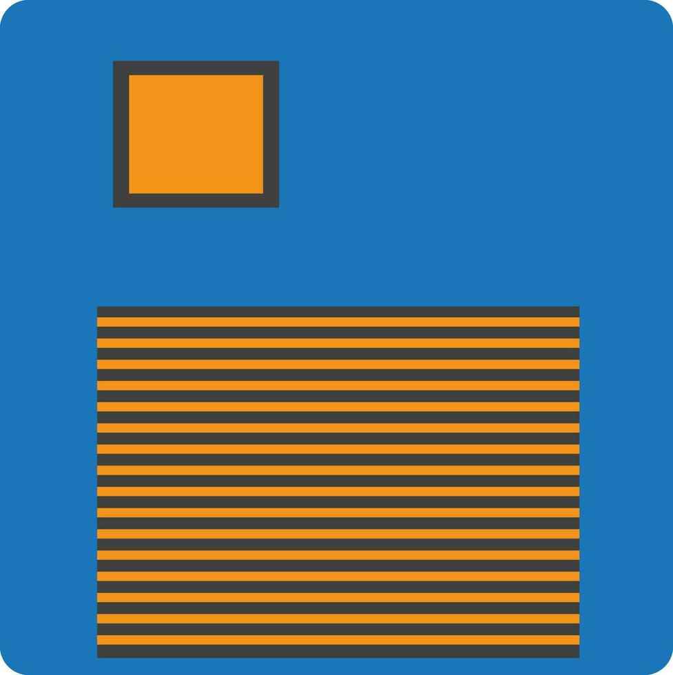 Floppy disk icon in color for multimedia concept. vector