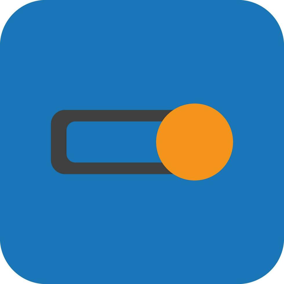 Button icon in mobile for application in color. vector