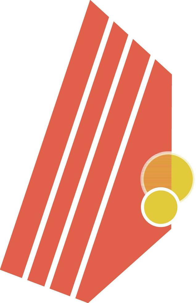 Pastry illustration in red and yellow color. vector