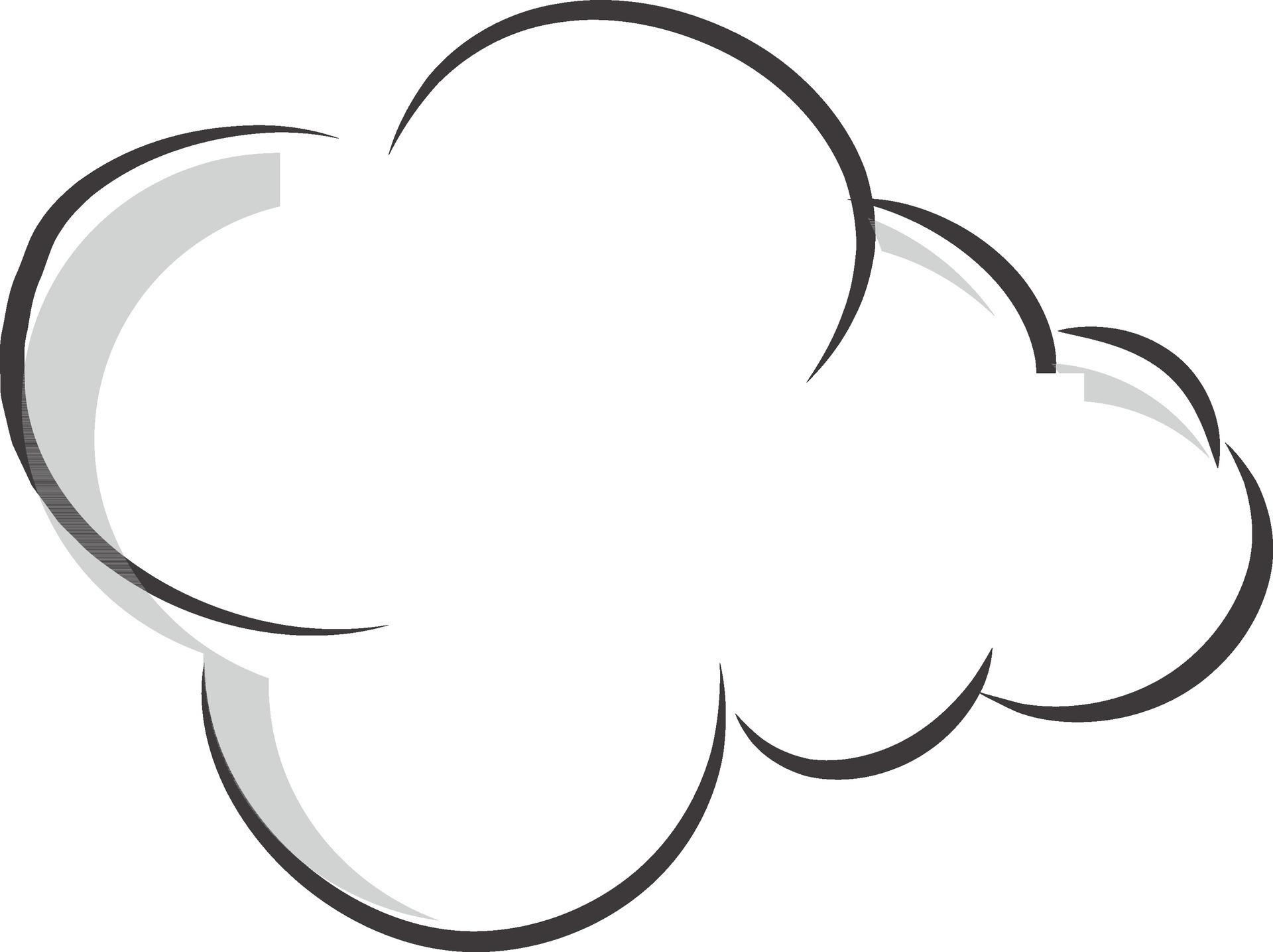 Line art icon of cloud in flat style. 24864447 Vector Art at Vecteezy