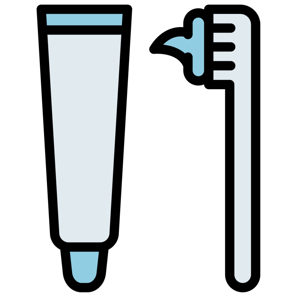 toothbrush and toothpaste. dental care png