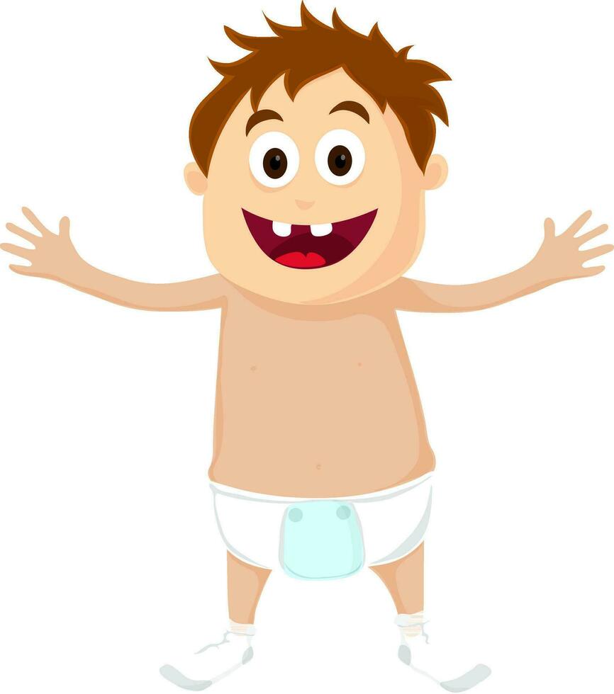 personaje de un pequeño chico. vector