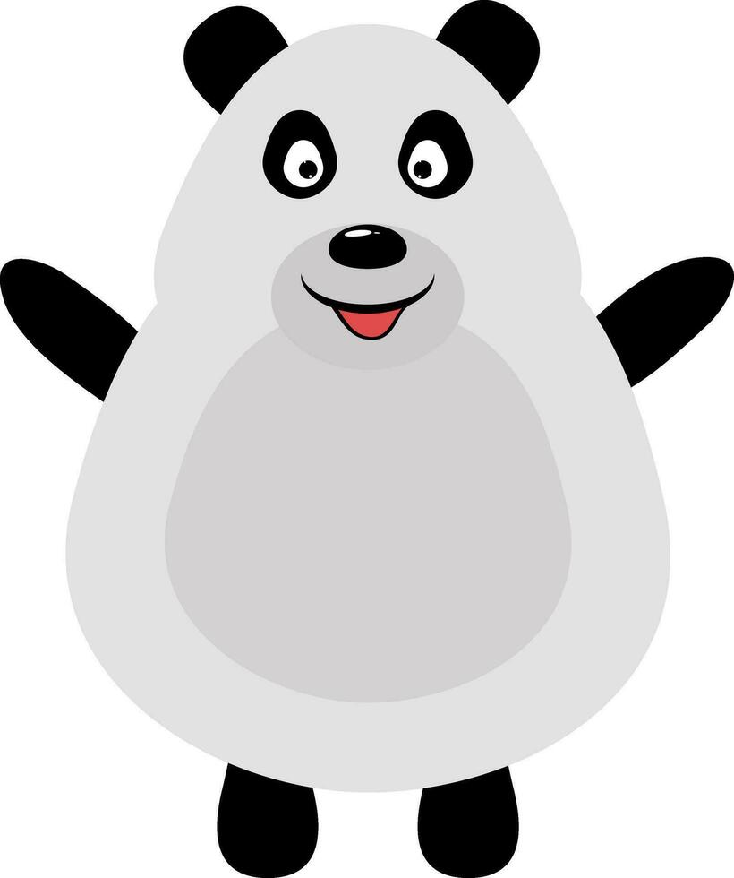 Cartoon character of panda. vector