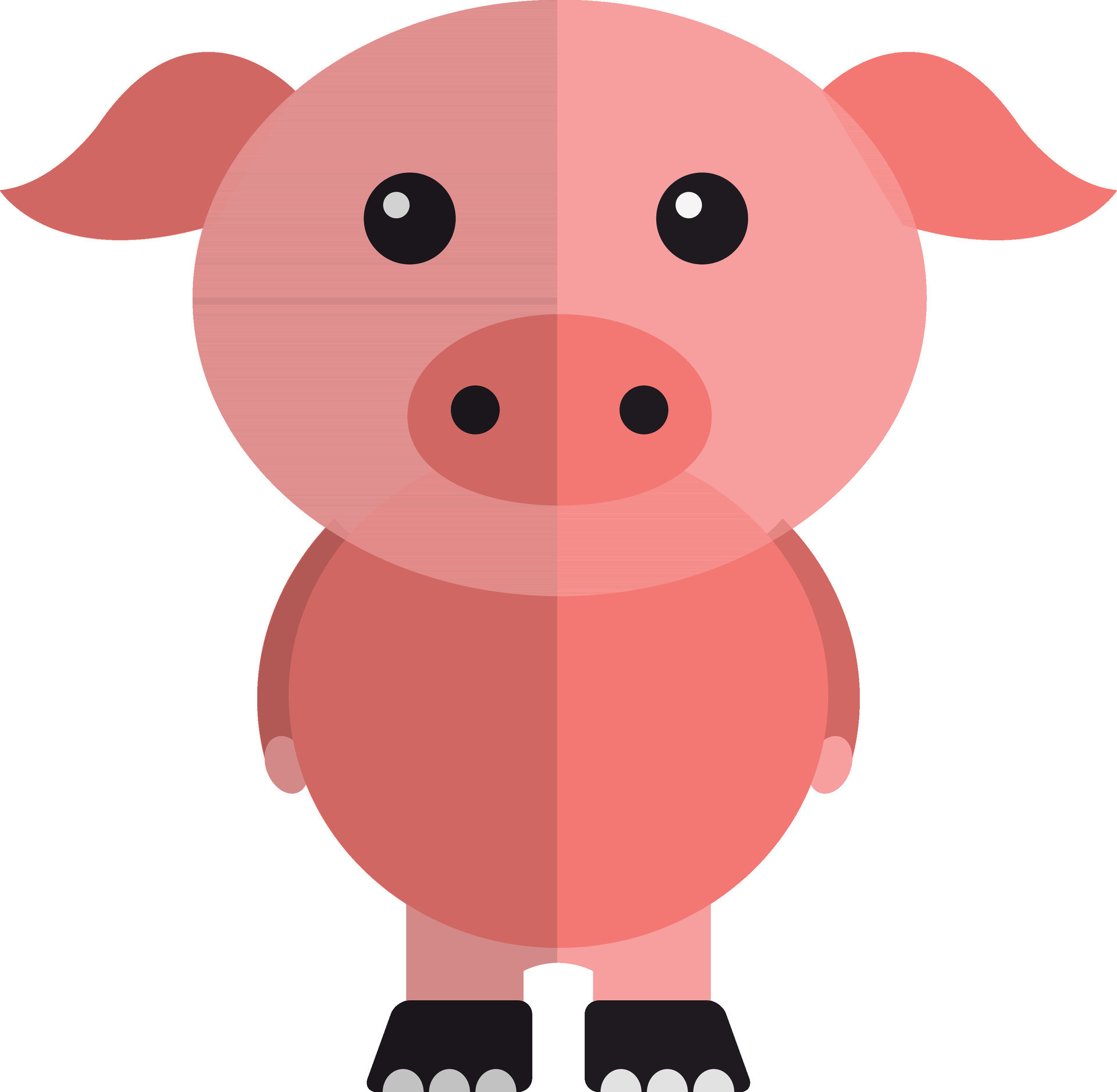 Cartoon of standing pig. 24864662 Vector Art at Vecteezy
