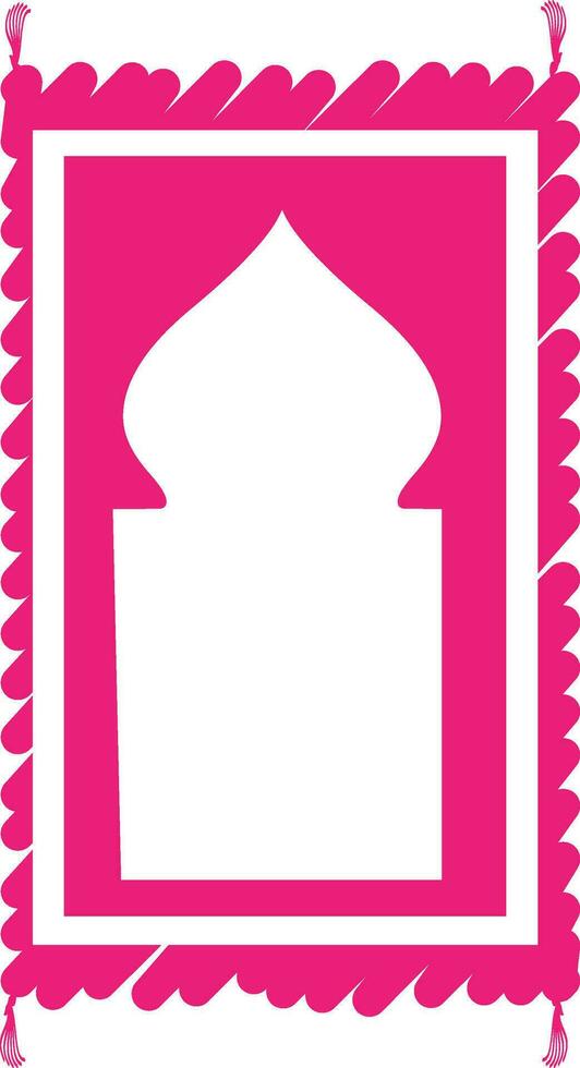 Isolated illustration of prayer carpet for muslims. vector