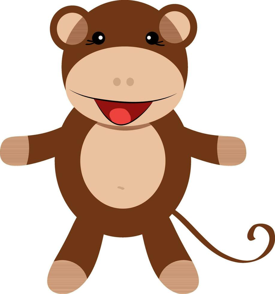 Monkey cartoon character. vector