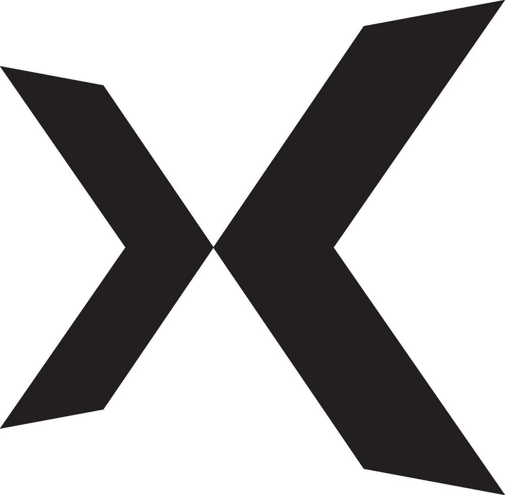 Black Xing logo on white background. vector