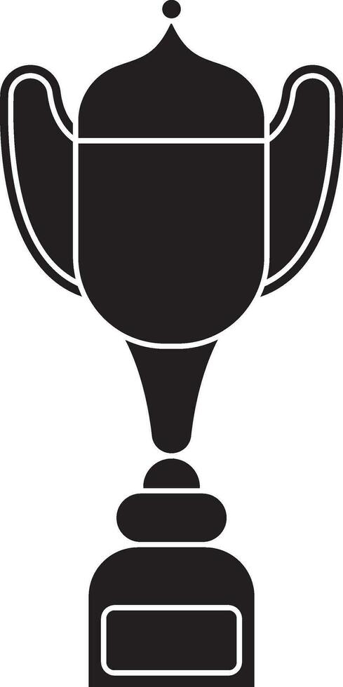 trofeo taza premio en plano estilo. vector