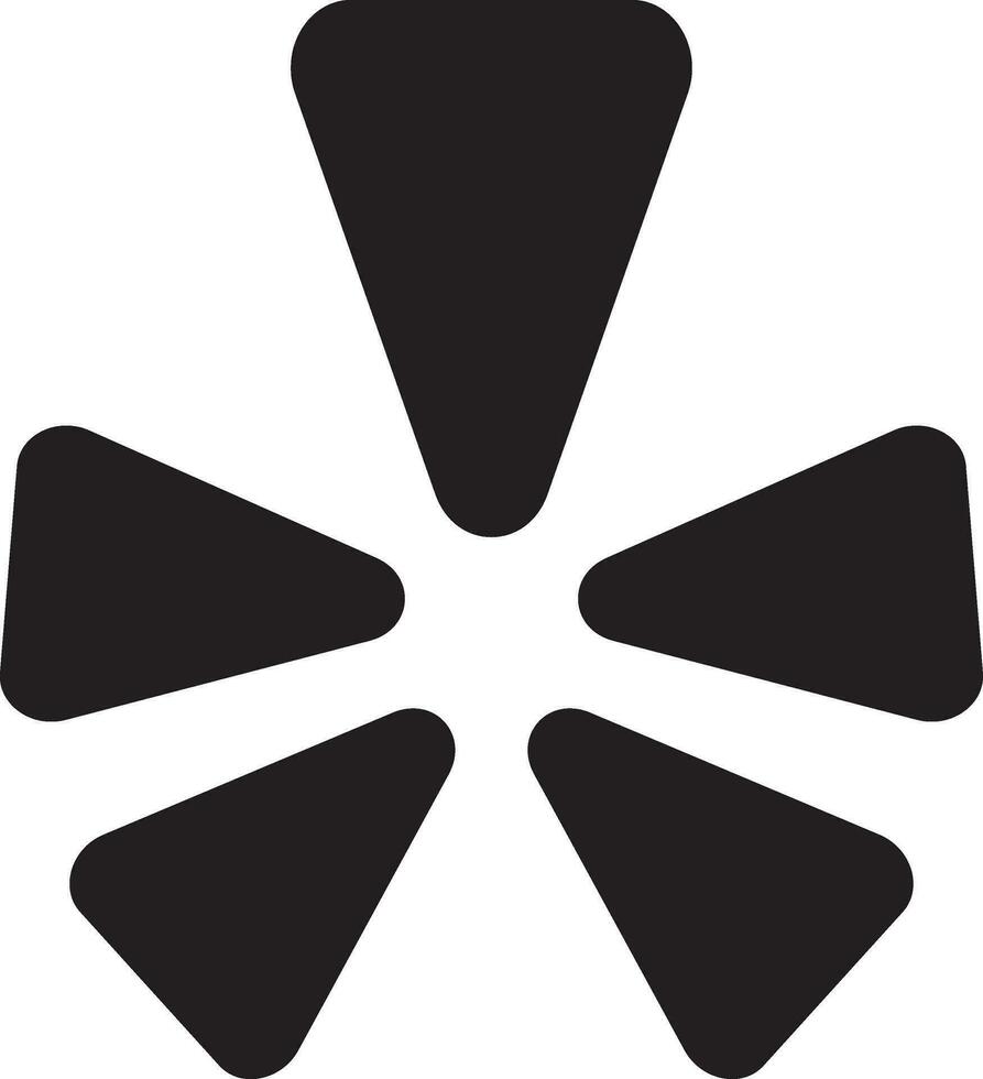 Black yelp on white background. vector