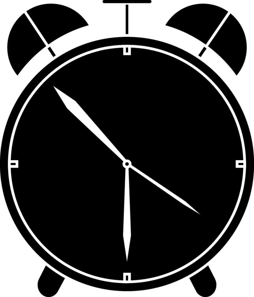 Black and white alarm watch. vector