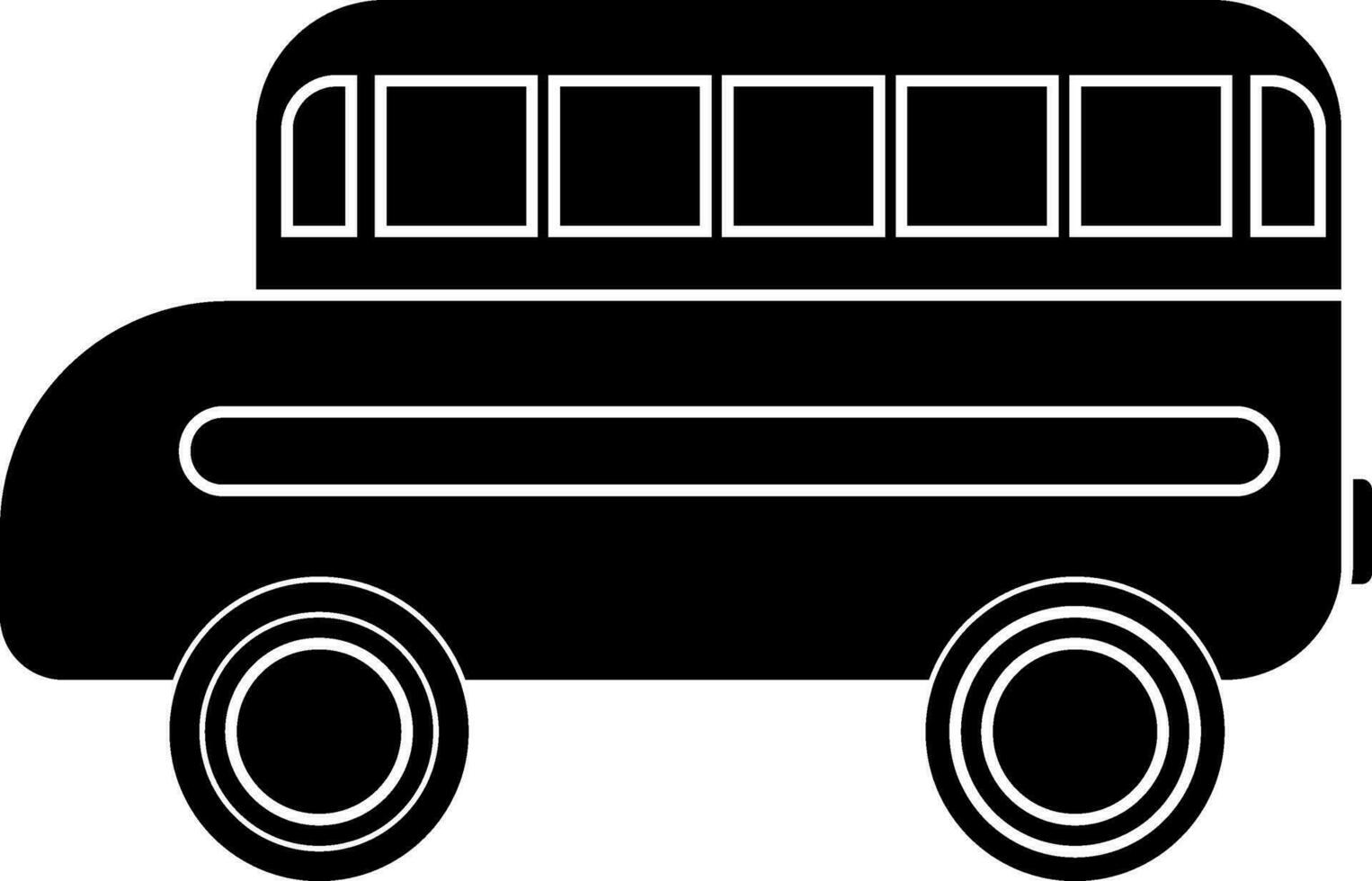 Black and white truck in flat style. vector