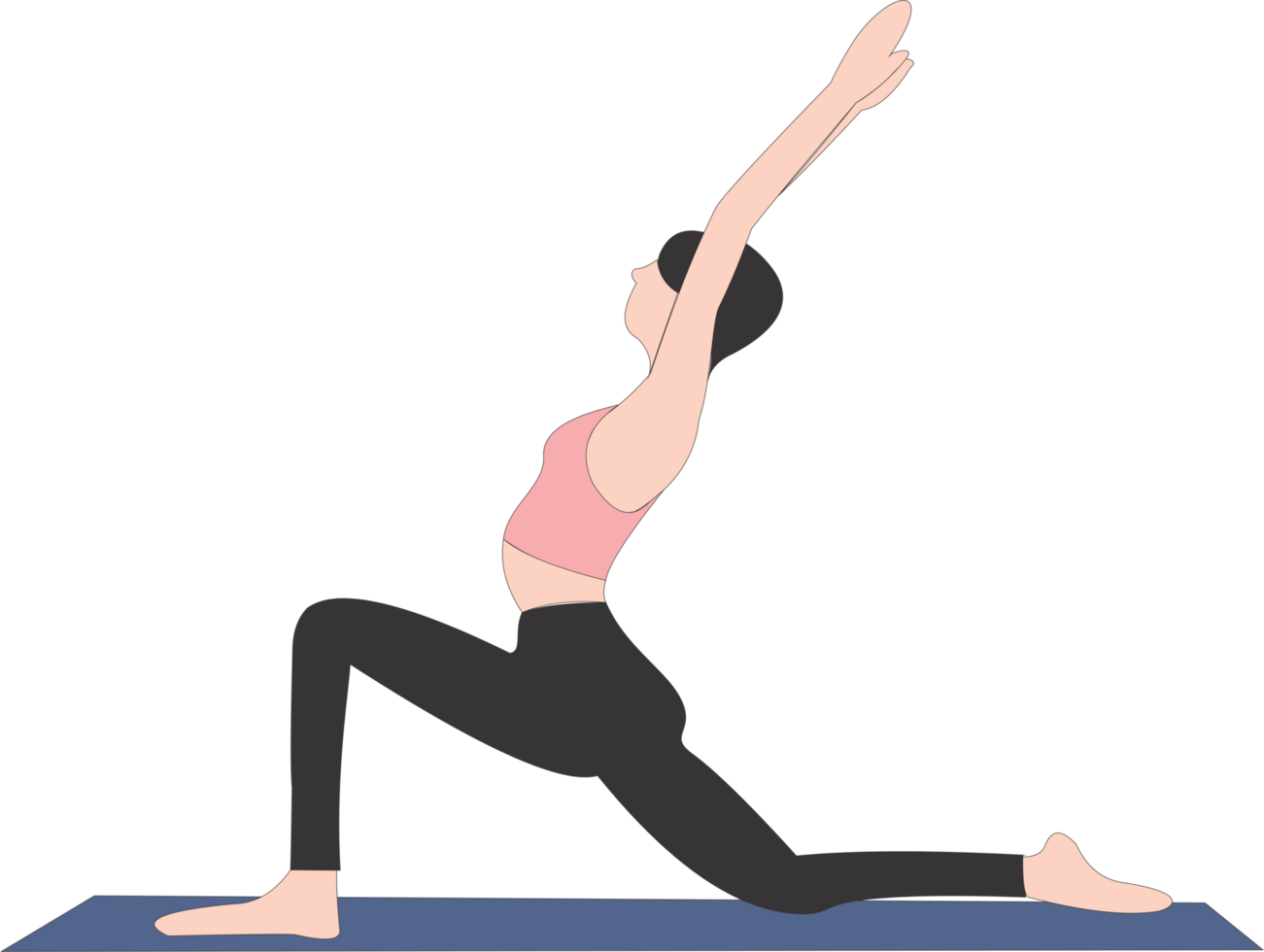 The woman play yoga PNG