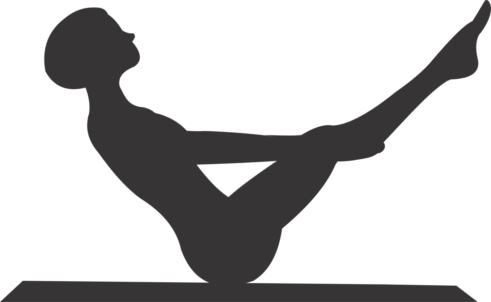 The women play yoga silhouette PNG
