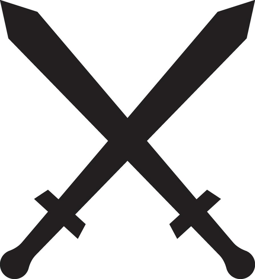 Black sword on white background. vector