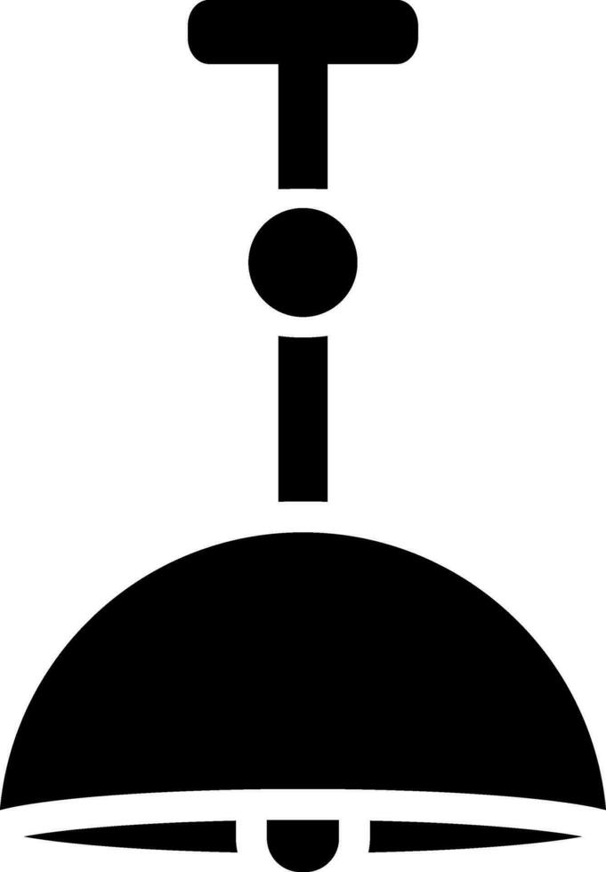 Black and white hanging lamp. vector
