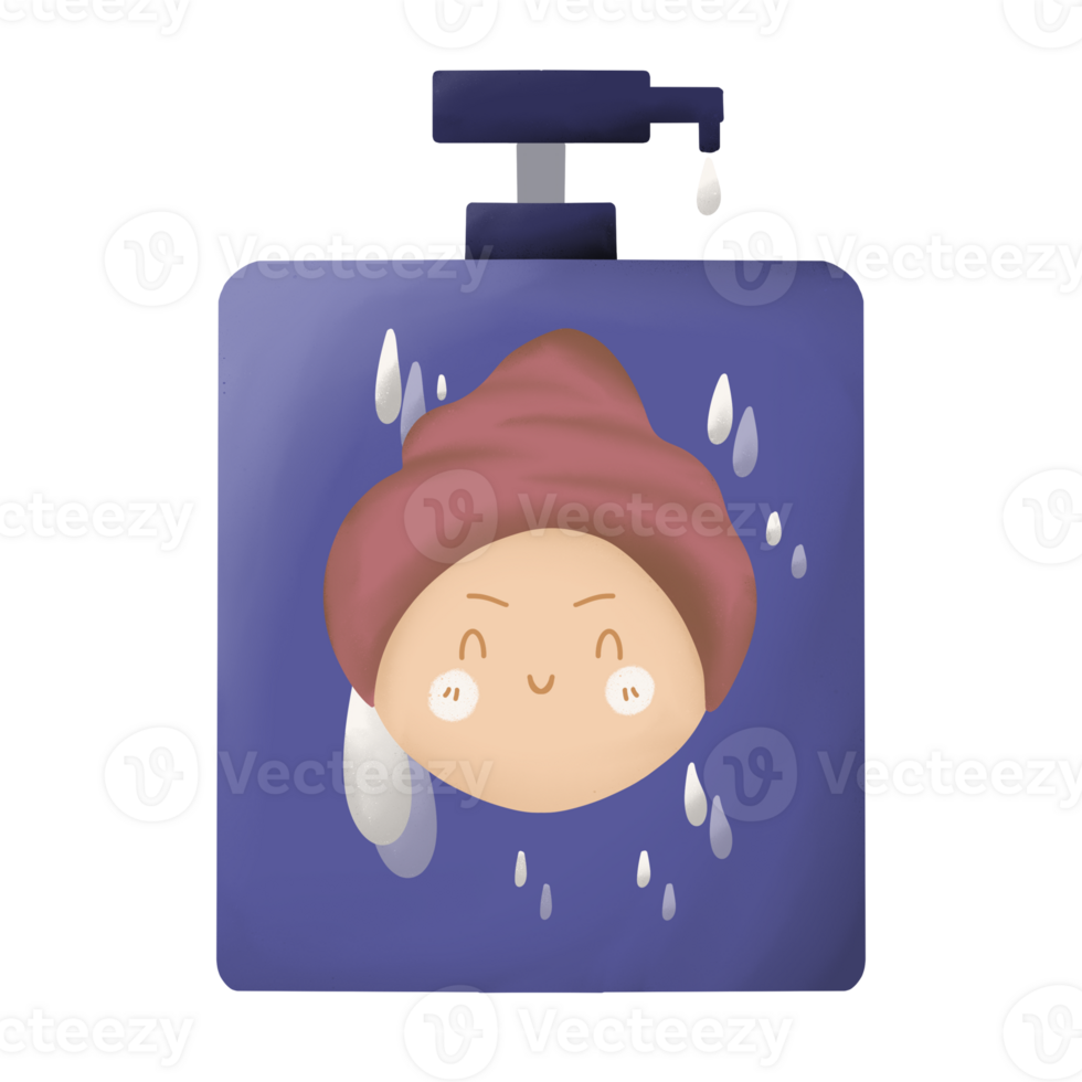 Body and face cream Hand painted in soft tones to look cute. png