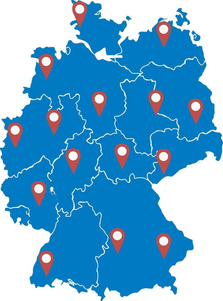 Alemania vector país mapa firmar símbolo