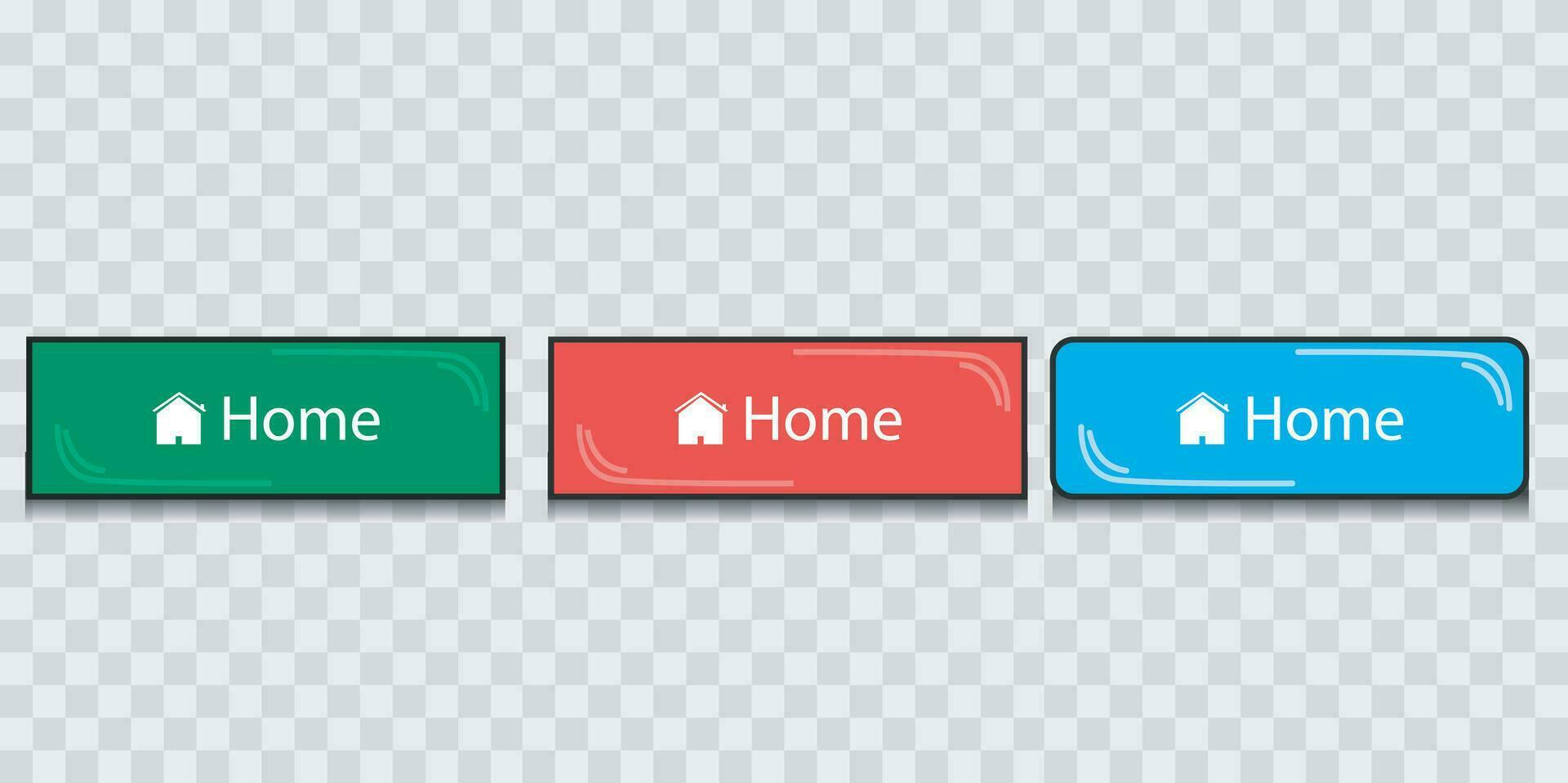 home button sign symbol collection vector design
