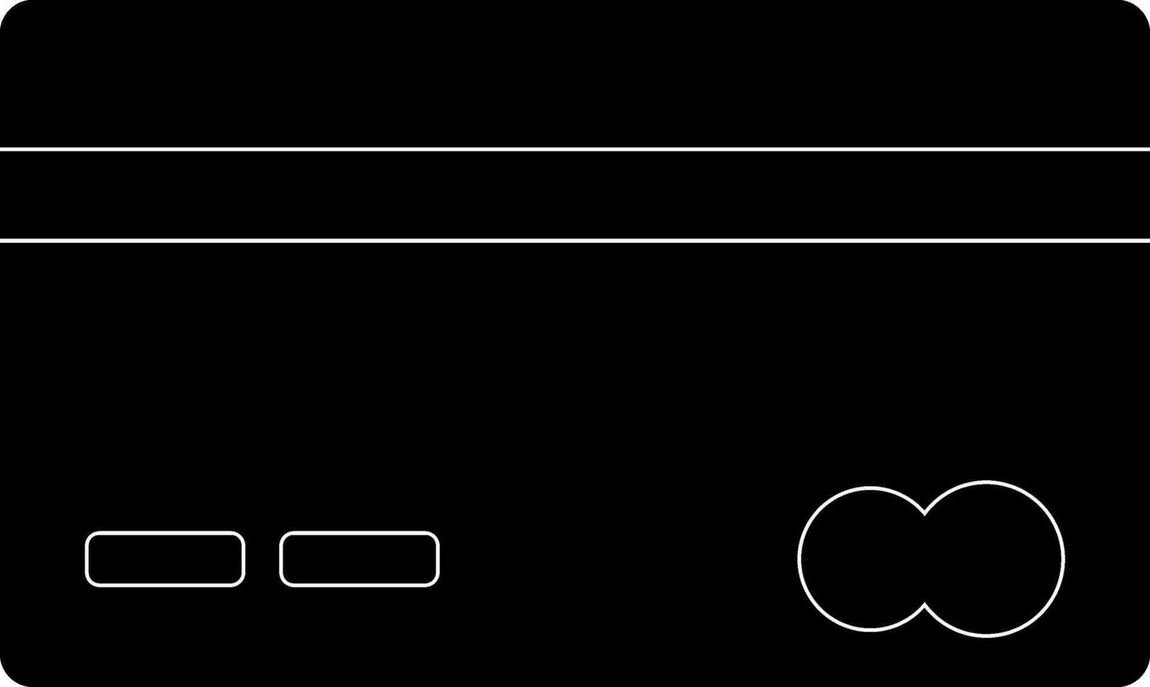 Black and white credit card. vector