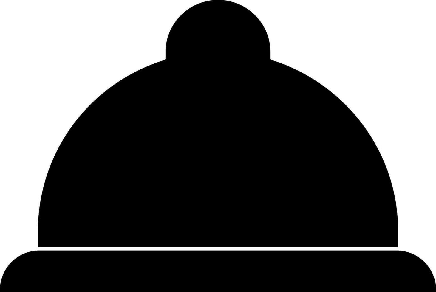 Black hat on white background. vector