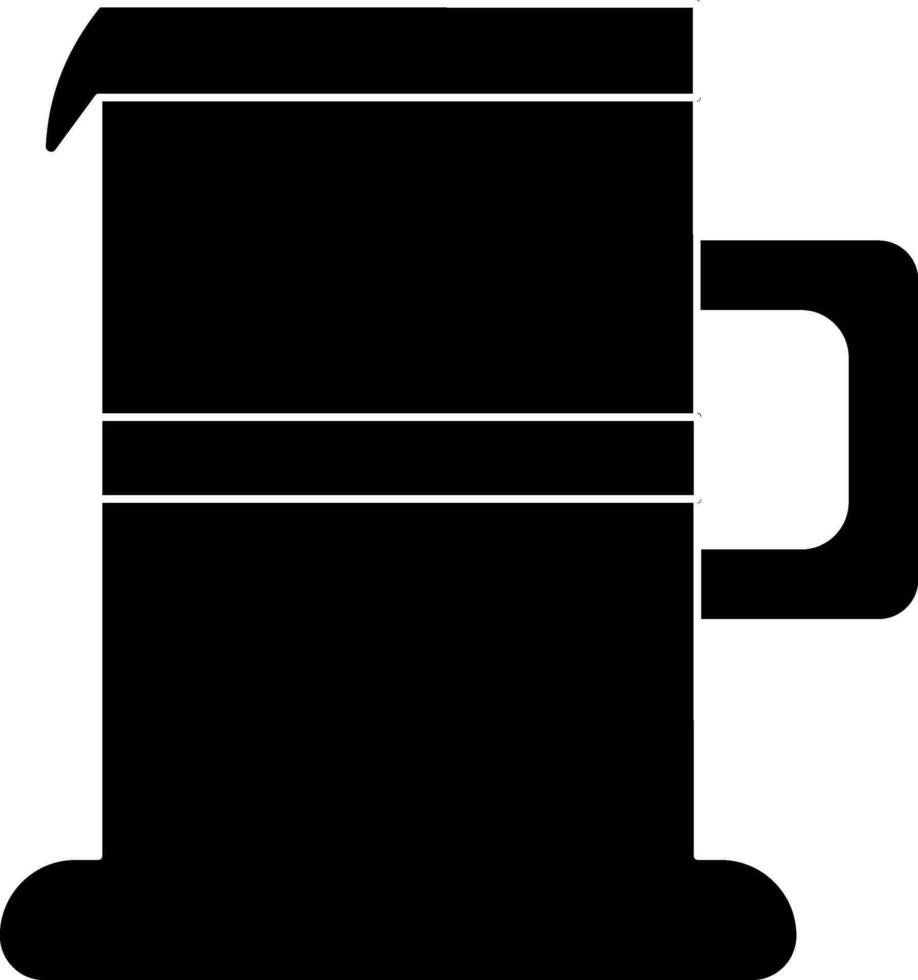 Illustration of a black jug. vector