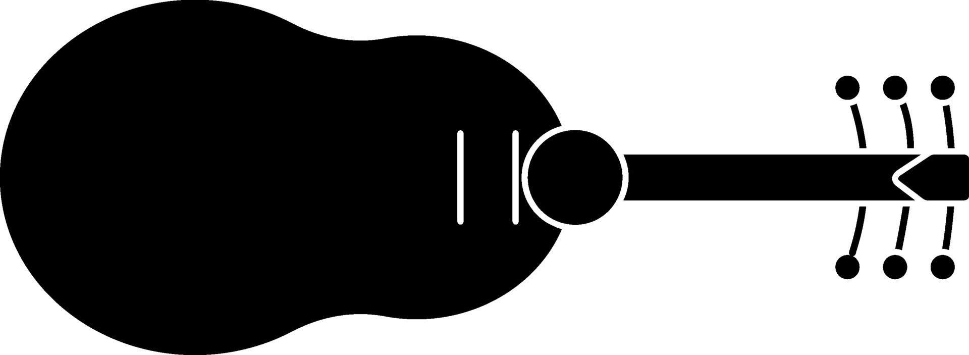 Black guitar in flat style. 24865086 Vector Art at Vecteezy
