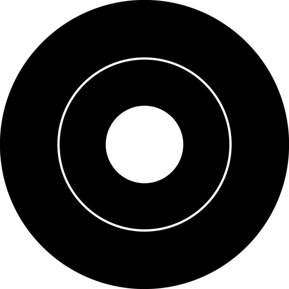 Black CD on white background. vector