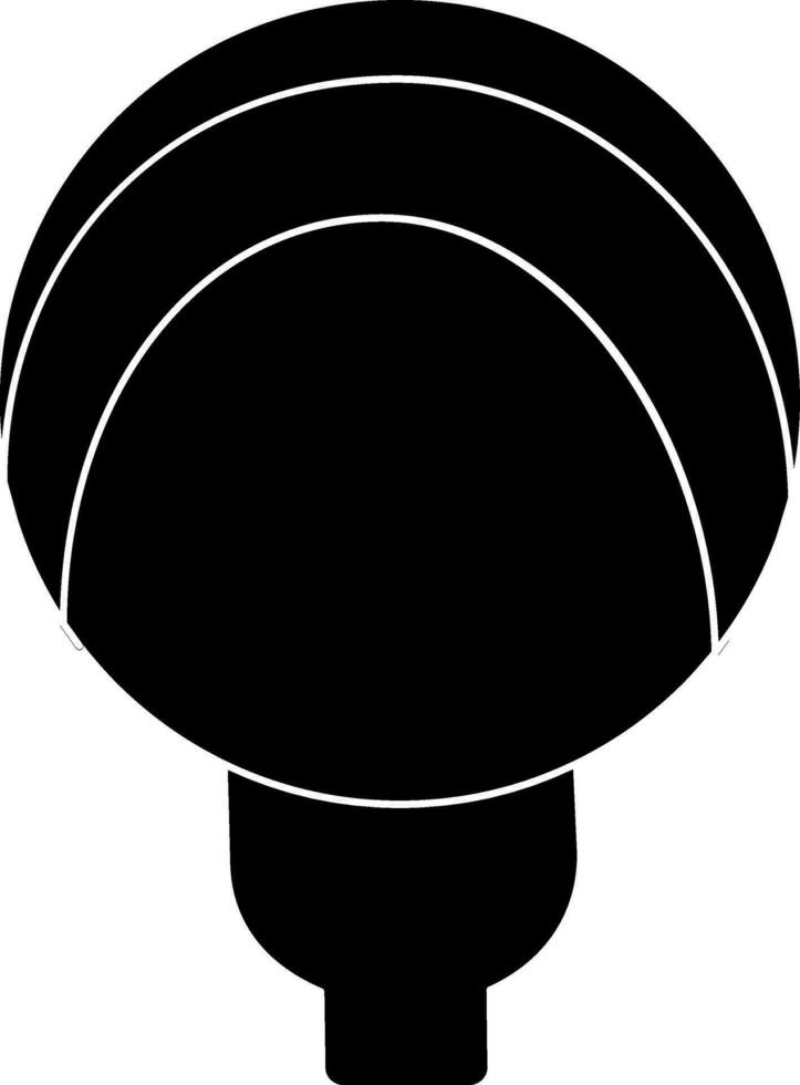 Black balloon on white background. vector