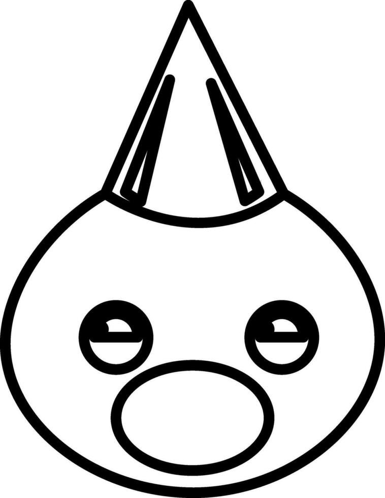 Flat style weedle made by black line art. vector