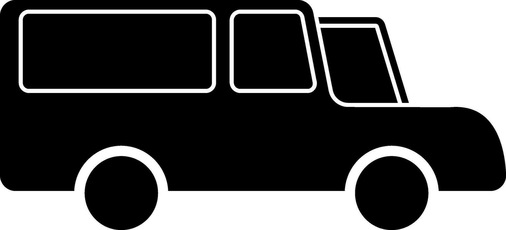 Black ambulance on white background. vector