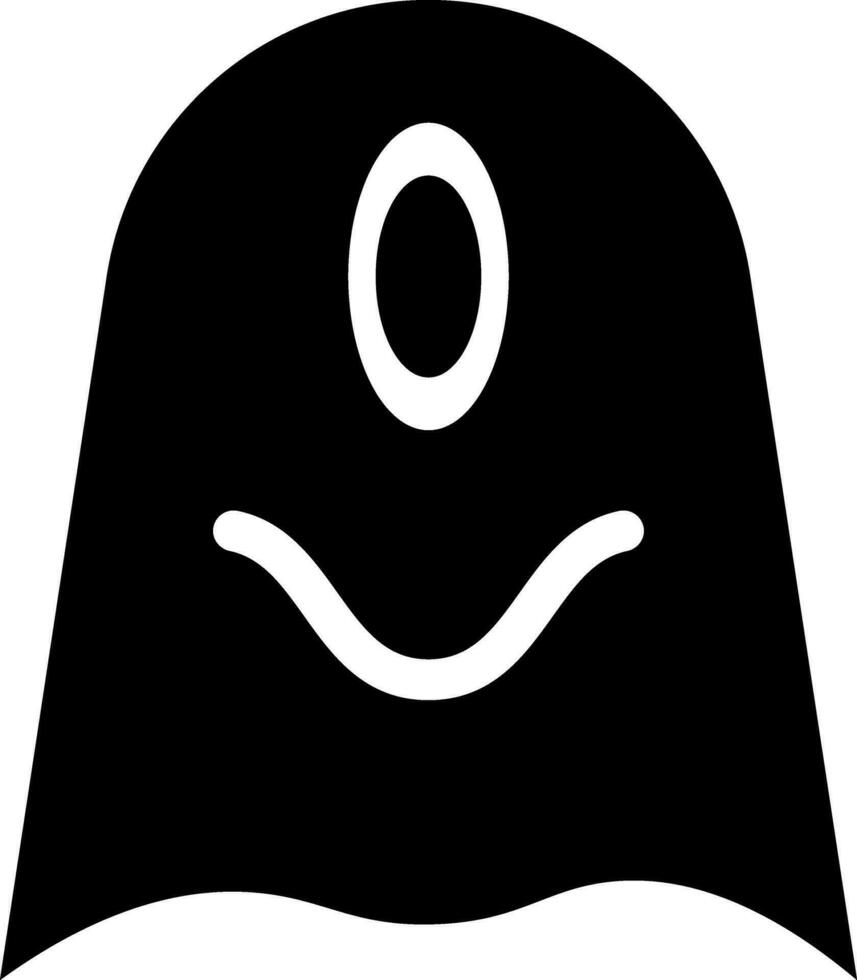 Black and white smiling face mask. vector