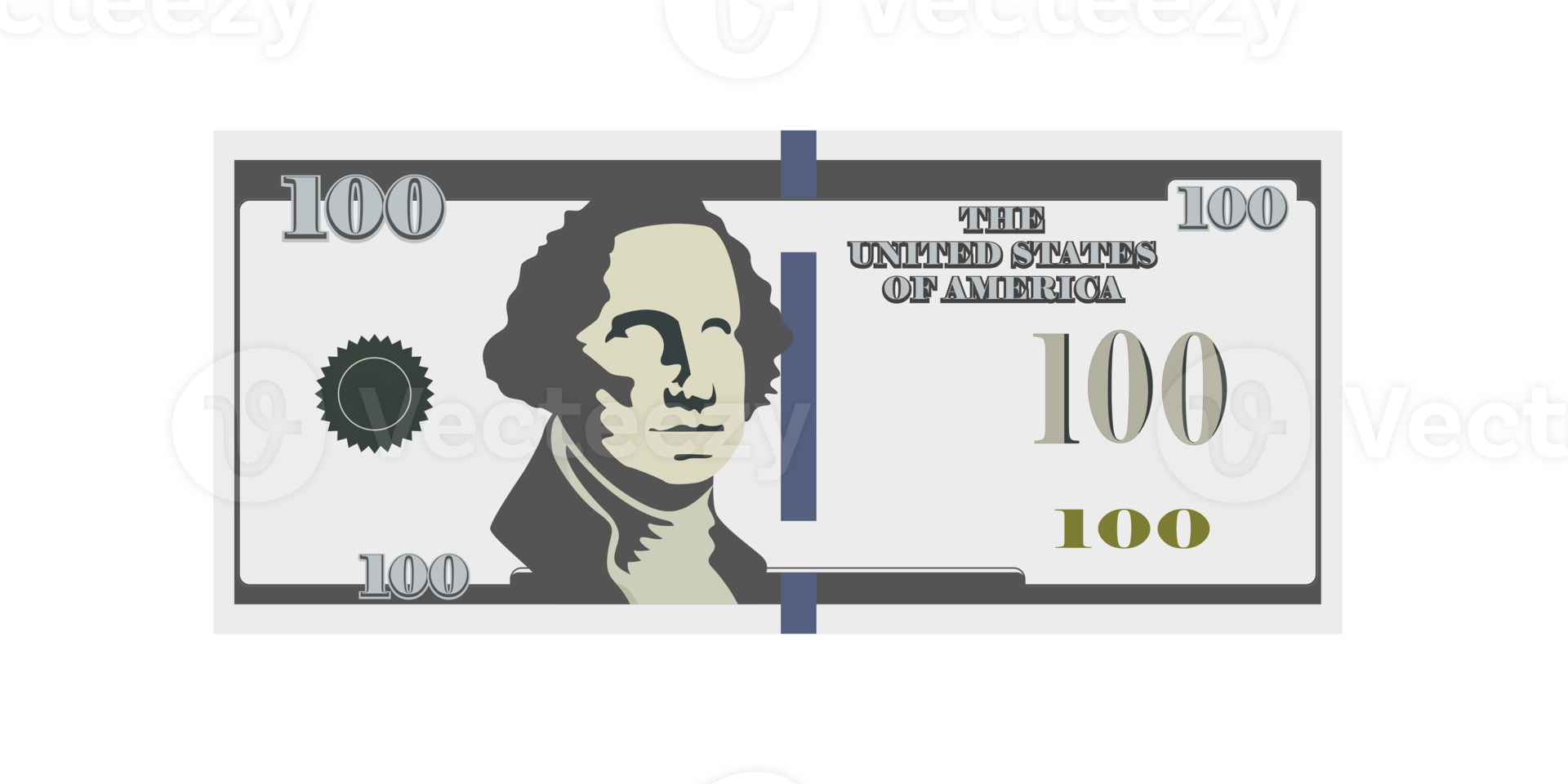 uns Dollar Kasse Banknote isoliert, Finanzen und Währung Konzept png