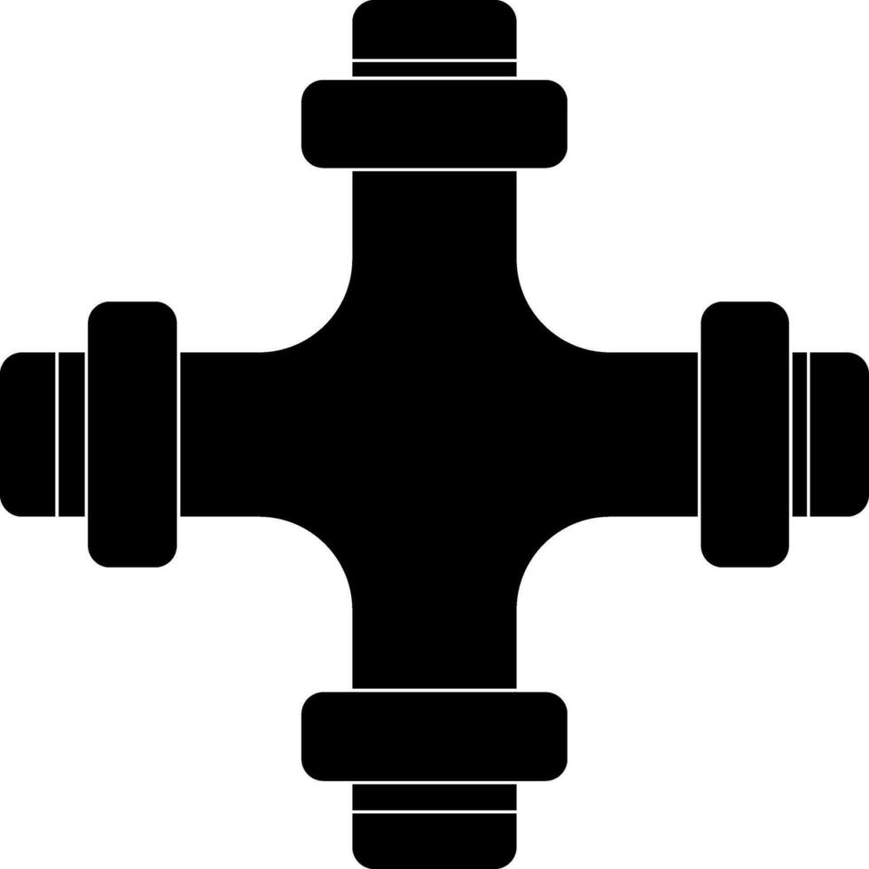 Black and white pipeline. vector