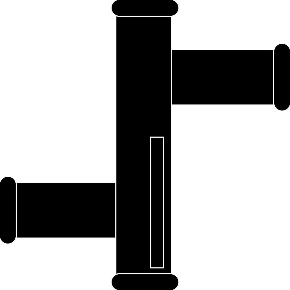 Flat style joint pipes. vector