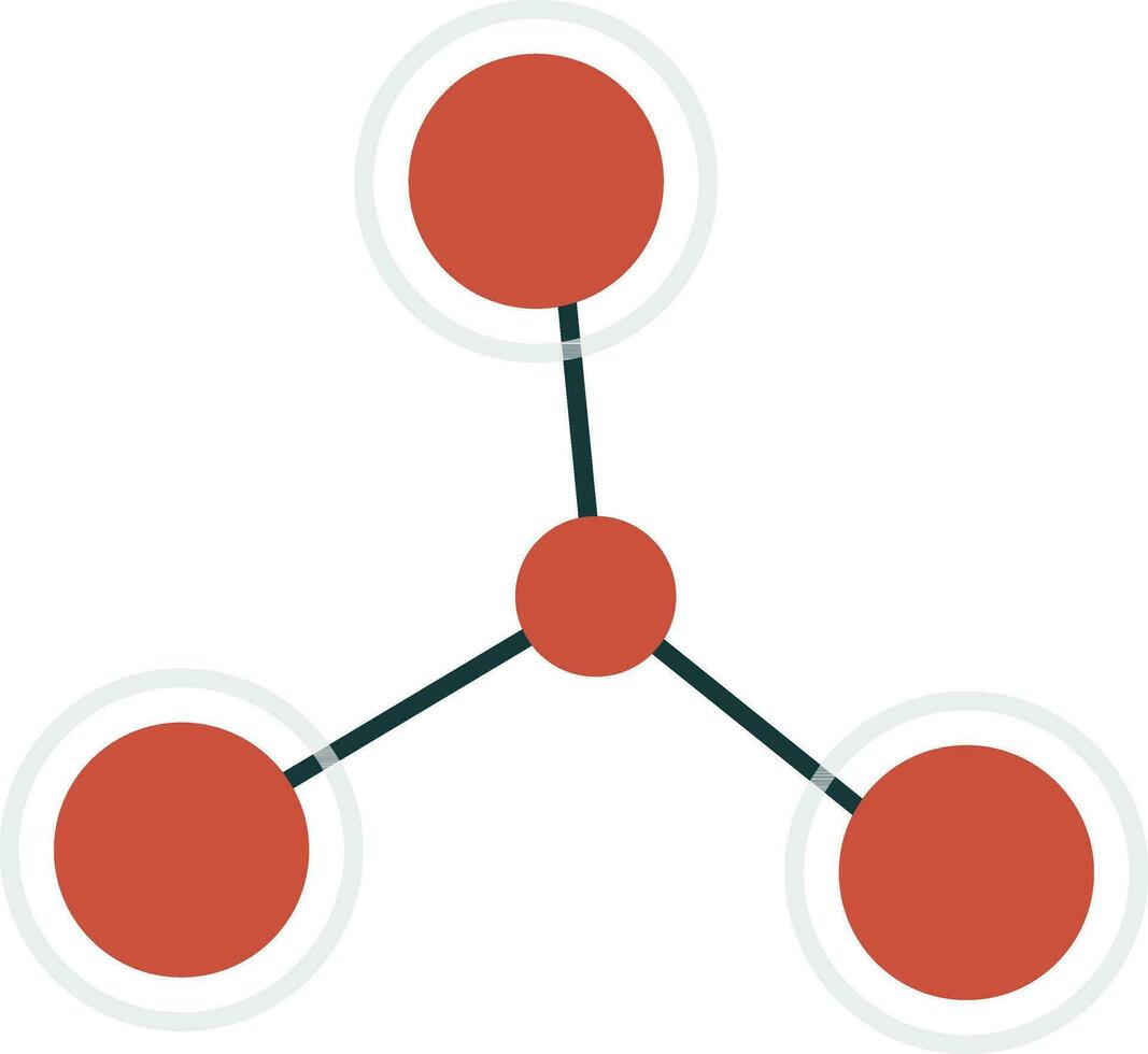 plano ilustración de atómico estructura. vector