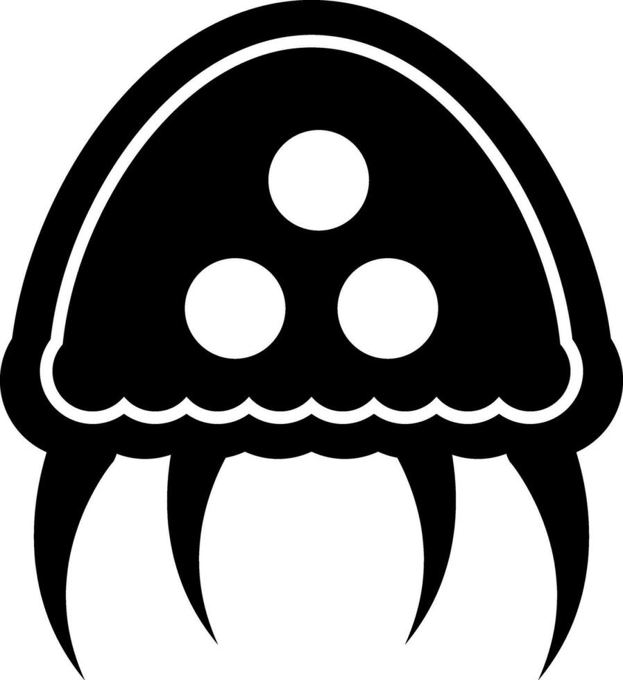 Jellyfish icon or symbol. vector