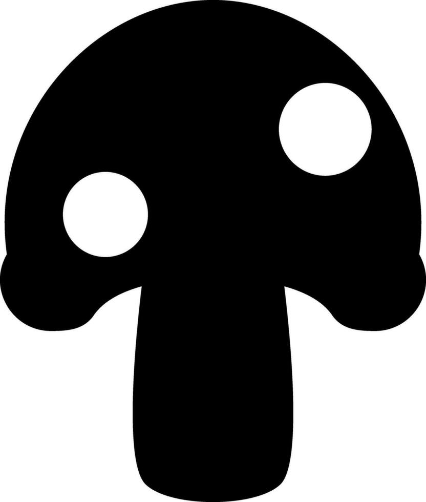 Mushroom in black and white color. vector