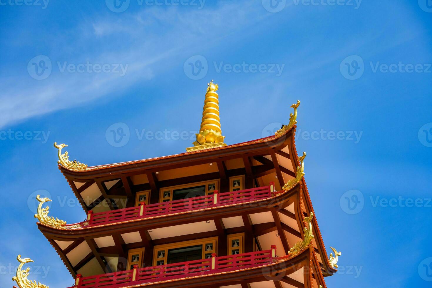 Beautiful architecture of Bat Nha Pagoda in Bao loc city photo