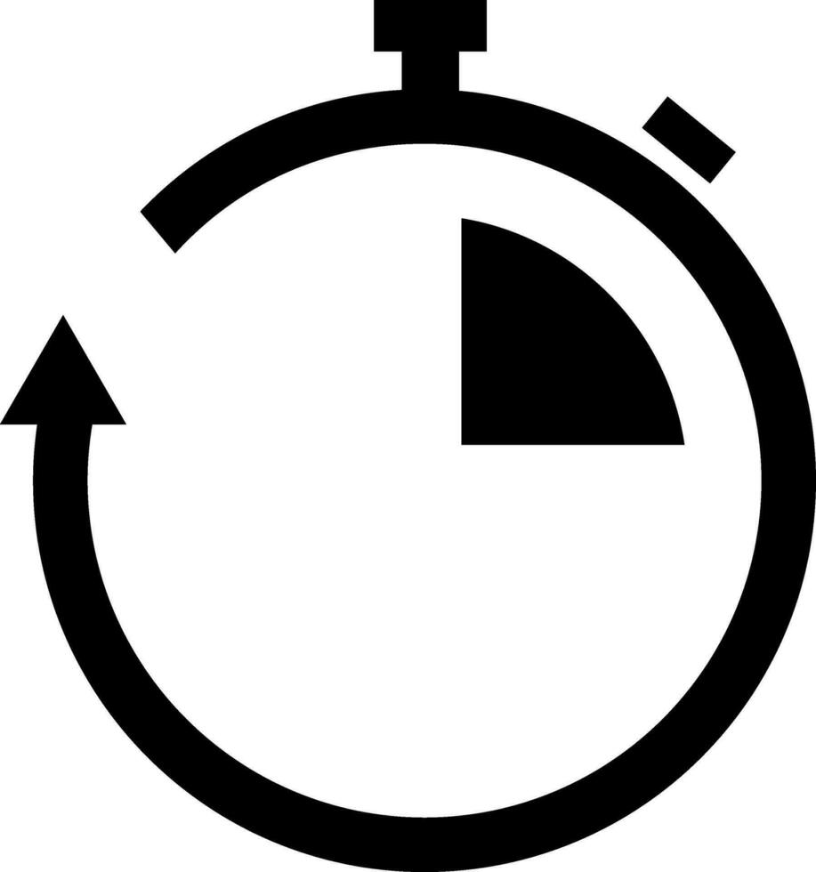 Black and white chronometer. vector