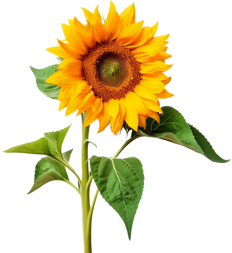 Sunflower png with AI generated.