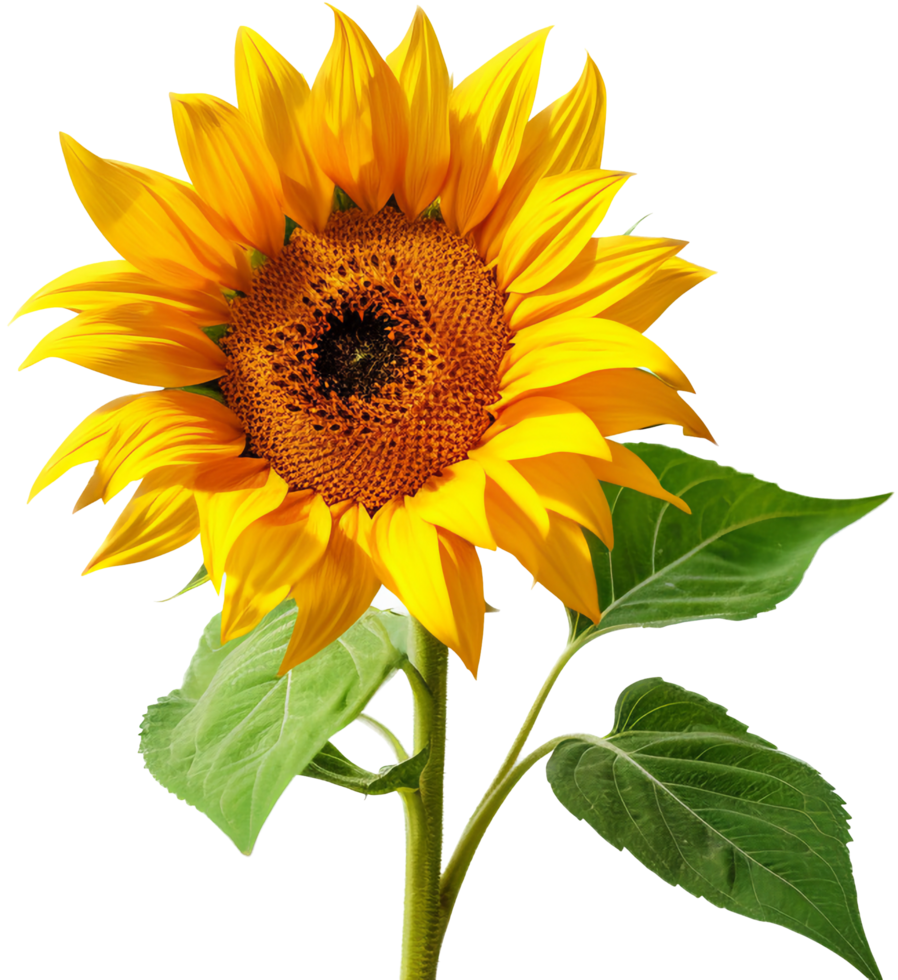 Sunflower png with AI generated.
