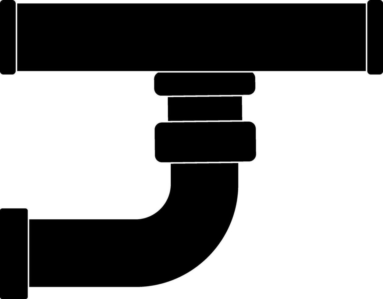 Black and white pipeline. vector