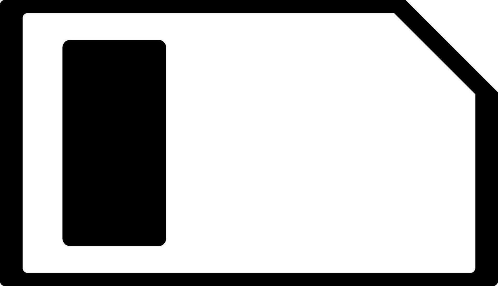 Isolated memory card in black and white color. vector